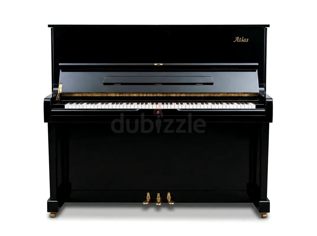 ATLAS A22 Black Upright Piano – Powerful Japanese Tone | Elegant Black Finish | Used Pianos Dubai
