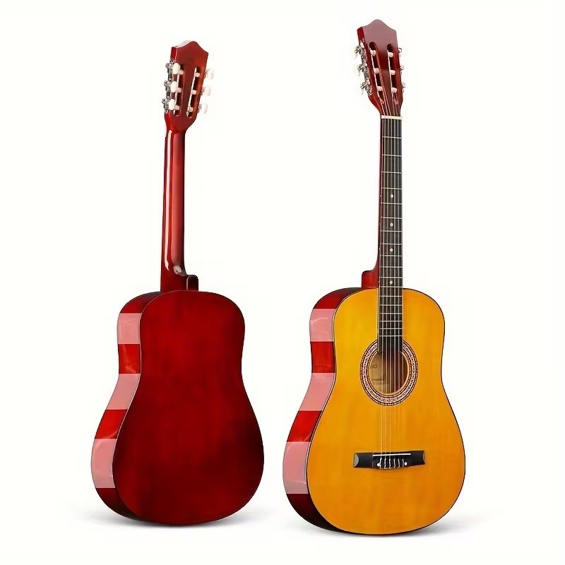 Megarya High Gloss Classical Guitar M34 Yellow Natural Rich Sound Nylon Strings With Silver Finish Tuning Pins