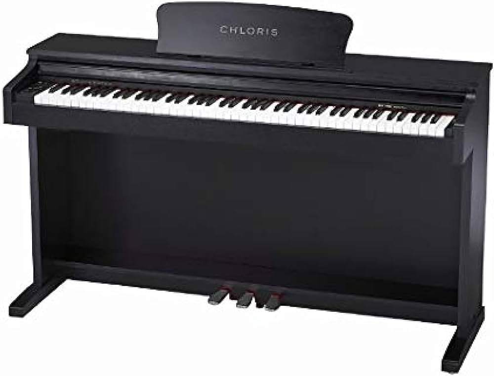 Brand New Chloris CDU-300 Black Upright Digital Piano | 88 Weighted Hammer Action Keys | Used Pianso Dubai